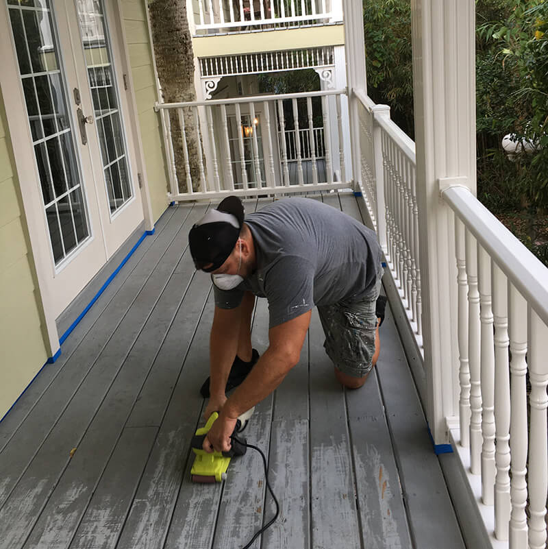 Porch painting in Saint Augustine in Florida