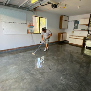 Garage floor cleaning