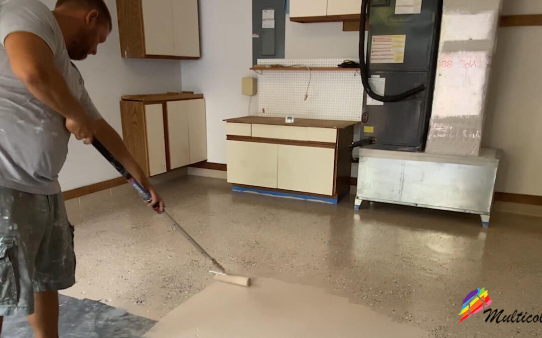 Dust Removal and Painting of Concrete Floors in the Garage