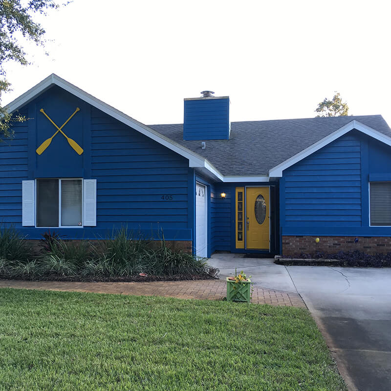 Exterior house painting finished