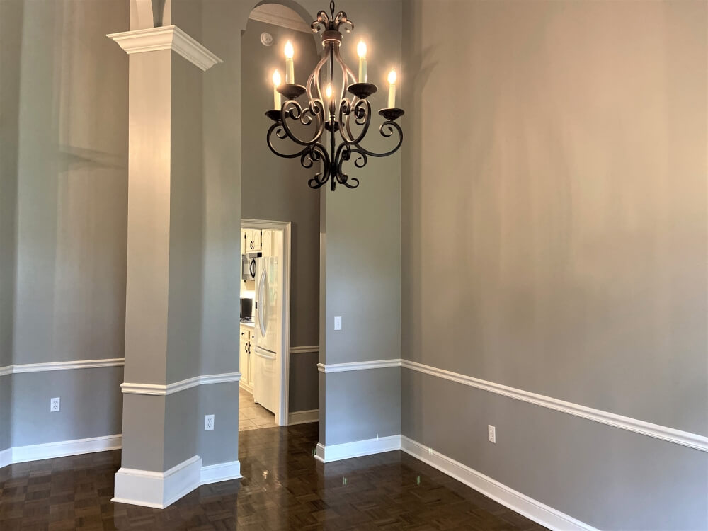 Grey color interior painting