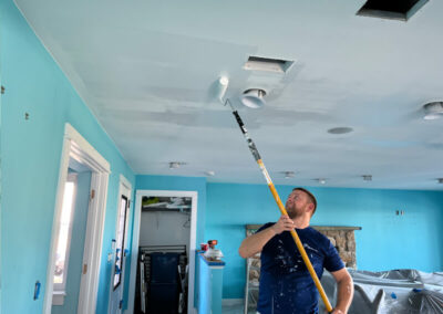 Beach home interior ceiling painting