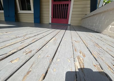 Home exterior wood surface before repainting in St. Augustine Florida
