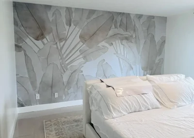 Wallpaper installation in the bedroom localpainterflorida