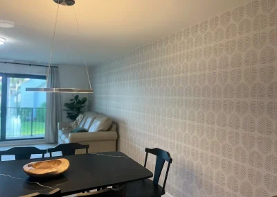 Wallpapering in the living room localpainterflorida